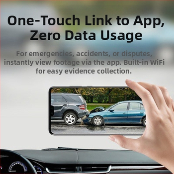Noćna kamera za automobil s jednim objektivom, 1080p, 120° kut, WiFi