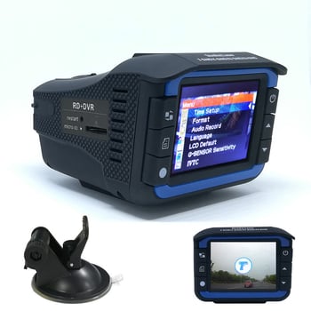 Dva u jedan auto DVR i radar detektor za vozila s 140° kutem snimanja, 1080p rezolucija, 2,31 inčni zaslon, podrška TF karti, ciklično snimanje