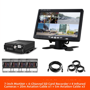 4-kanalni DVR za vozilo, 1080p, 120° širokokutni objektiv, podržava TF karticu do 128GB, HDMI/AV izlazi, pohrana 4–14 dana