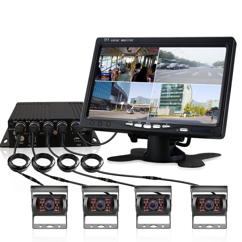 4-kanalni DVR za vozilo, 1080p, 120° širokokutni objektiv, podržava TF karticu do 128GB, HDMI/AV izlazi, pohrana 4–14 dana