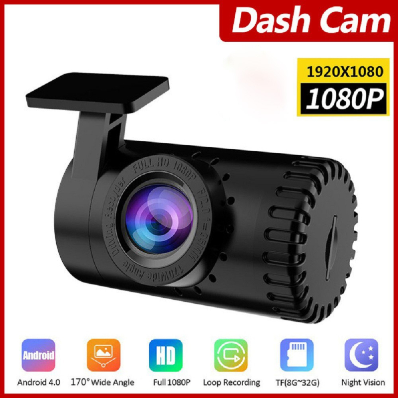 Android autós dash cam ADAS-szal, 140° látószög, 8 MP fénykép, 720p videó, ciklusos felvétel