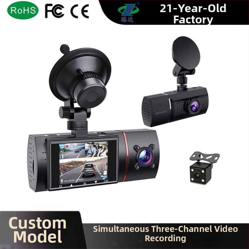 2-inčna privatni model dash kamere s tri leće, 1080p snimanje, auto video rekorder
