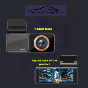 Camera de bord auto 4K, obiectiv dual, unghi 170°, Wi‑Fi, 2160p vedere de noapte