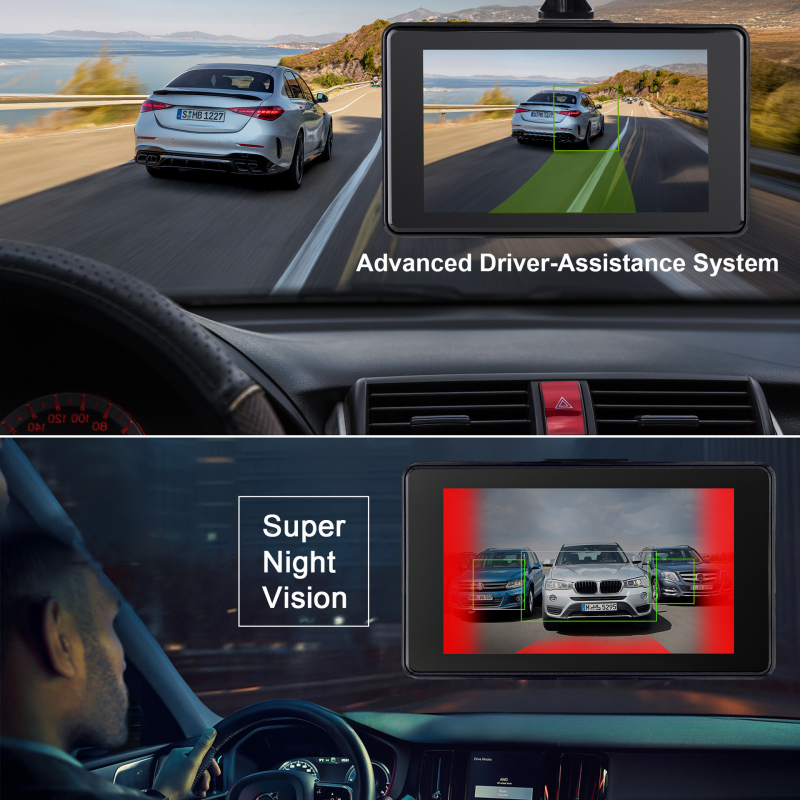 A22 Dash Cam 4K Ultra HD s Wi‑Fi, ADAS BSD, prednje i stražnje dvostruko snimanje