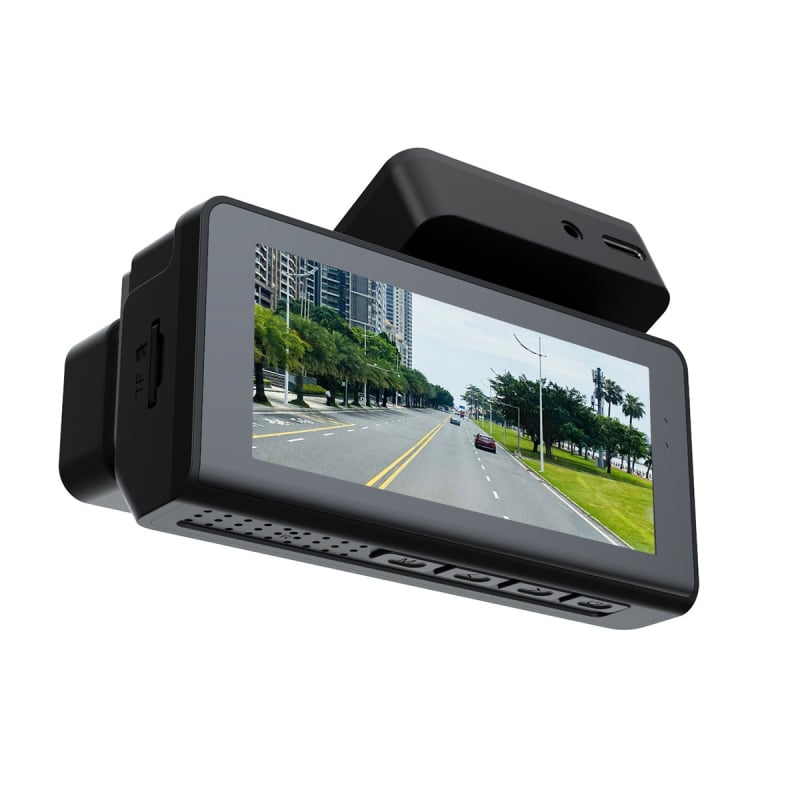 Auto dash kamera 2160P s Wi-Fi, dvostruko snimanje, noćni vid, prednja i stražnja kamera, 3.5 inčni zaslon, petlja snimanja, 128GB