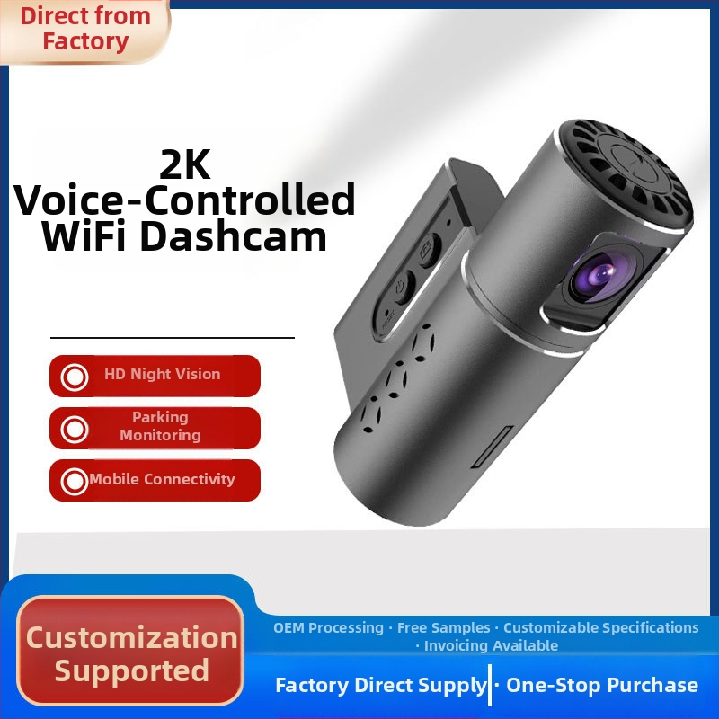 Automobilski DVR E9, 170° kut vida, 5MP, TF kartica do 64GB, WiFi i glasovno upravljanje
