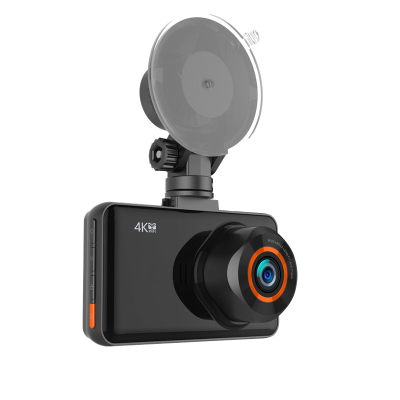 4K dash cam s prednjim i stražnjim dvostrukim lećama, 3,0-inčni zaslon, Wi‑Fi, ciklično snimanje
