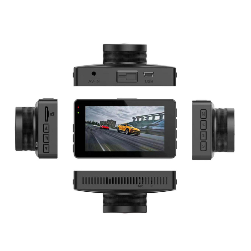 3-inčni automobilni dash cam s jednim objektivom, 2K snimanje, noćni vid, 24-satno praćenje, novi model 2024