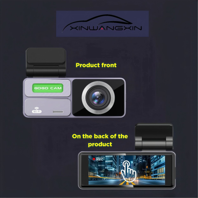 Autó Dash Cam ADAS-sal, 4K+2K, elő- és hátsó felvétel, Wi‑Fi, 170° látószög