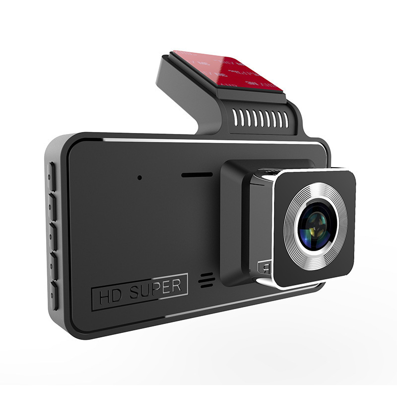 4-inčni skriveni dashcam s dvostrukim objektivom, 1080p, HD noćno snimanje i slika za vožnju unatrag