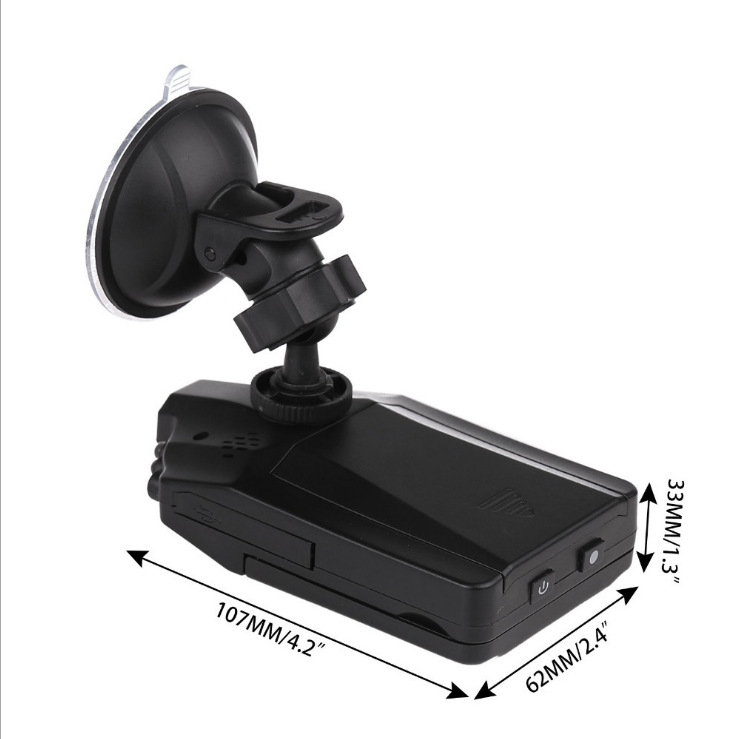 Automobilska dash kamera 1080p, 120° široki ugao, 6 LED noćni vid, detekcija pokreta