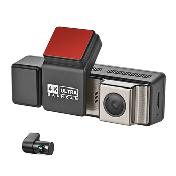 Elől és hátul duál felvételű dash cam, 1080p felbontás, 170° látószög, 256GB SD-kártya tárhely, képernyő nélkül