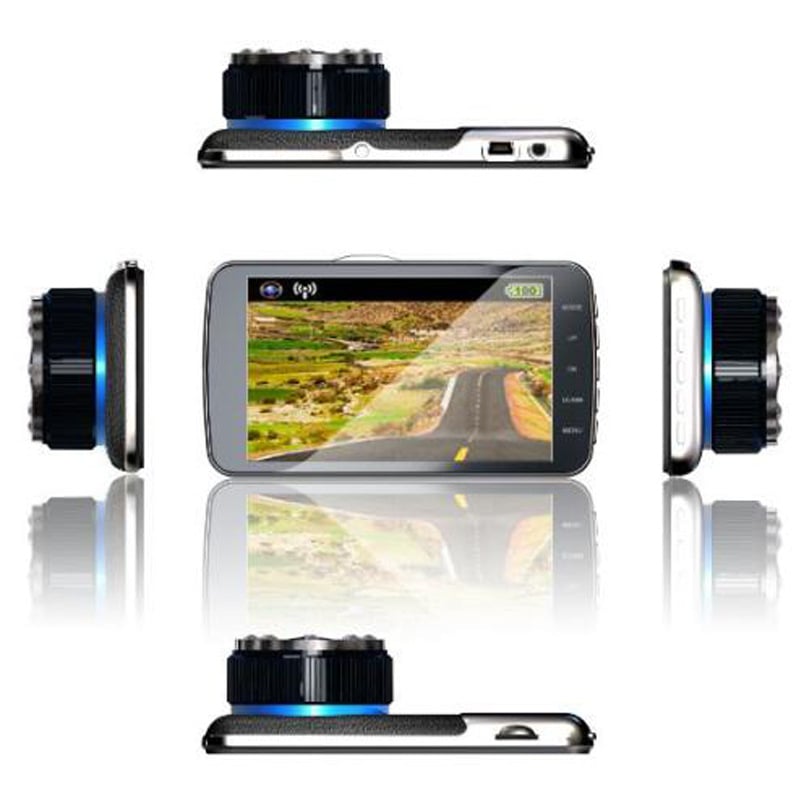 4-inčni dashcam za automobil s L55 i dvostrukim objektivom, 1080p noćnim vidom, IPS zaslonom i stražnjom kamerom