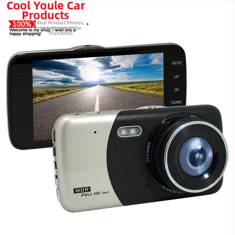 4-inčni dashcam za automobil s L55 i dvostrukim objektivom, 1080p noćnim vidom, IPS zaslonom i stražnjom kamerom
