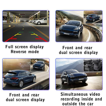 Y15 trokamerični auto DVR, 1080p HD, s prikazom vožnje unazad i trostrukim snimanjem