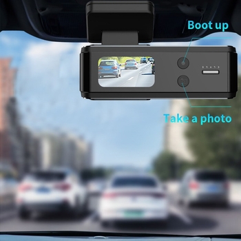 Automobilski DVR s prednjom i stražnjom dvostrukom lećom, GPS praćenje puta, Wi‑Fi, noćni vid, 170° široki kut