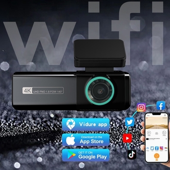 Automobilski DVR s prednjom i stražnjom dvostrukom lećom, GPS praćenje puta, Wi‑Fi, noćni vid, 170° široki kut