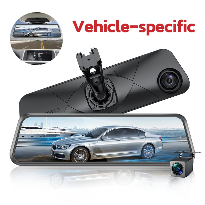 Carlover dvostruka prednja i stražnja kamera za auto, 1440p, 160° vidno polje, Wi-Fi, dodirni zaslon