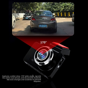 1080P dvostruka kamera u auto ogledalu s DVR-om, prednja i stražnja kamera, 3-inčni zaslon