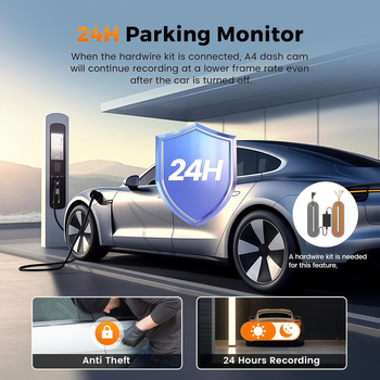 4K autós dash cam, 150°-os széles látószög, kettős felvétel (elöl és hátul), Wi‑Fi, TF-kártya támogatás, okos alkalmazás