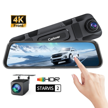 Dash cam 4K Ultra HD, dvostruki objektiv, Wi‑Fi, 170° širok kut gledanja, ciklično snimanje do 256GB microSD
