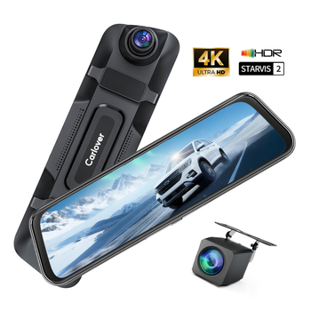 Dash cam 4K Ultra HD, dvostruki objektiv, Wi‑Fi, 170° širok kut gledanja, ciklično snimanje do 256GB microSD