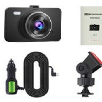 Dash cam auto cu obiectiv dublu, WiFi, 1080p, unghi 170°, înregistrare ciclică