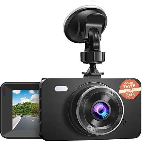 Dash cam auto cu obiectiv dublu, WiFi, 1080p, unghi 170°, înregistrare ciclică