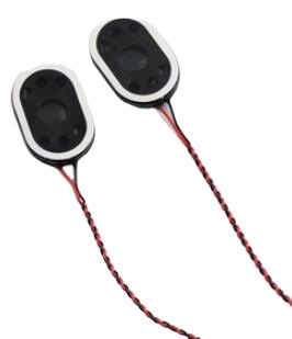 Ovāls pilnkalnu automašīnu skaļrunis ar iekšējo magnētu, 8 Ω, 1 W, viens papīra kupols, omnidirekcionāls, 0–20 kHz