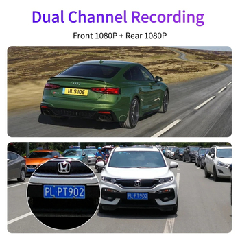 Zrkadlový DVR s predným a zadným dvojitým záznamom, 1080p, 170° široký uhol, GPS navigácia, 4G
