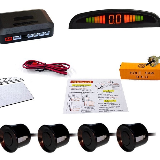 Vizualni radar za obrnuti hod, Probe model, 4-8 senzora, 12V napajanje, glasovno upozorenje