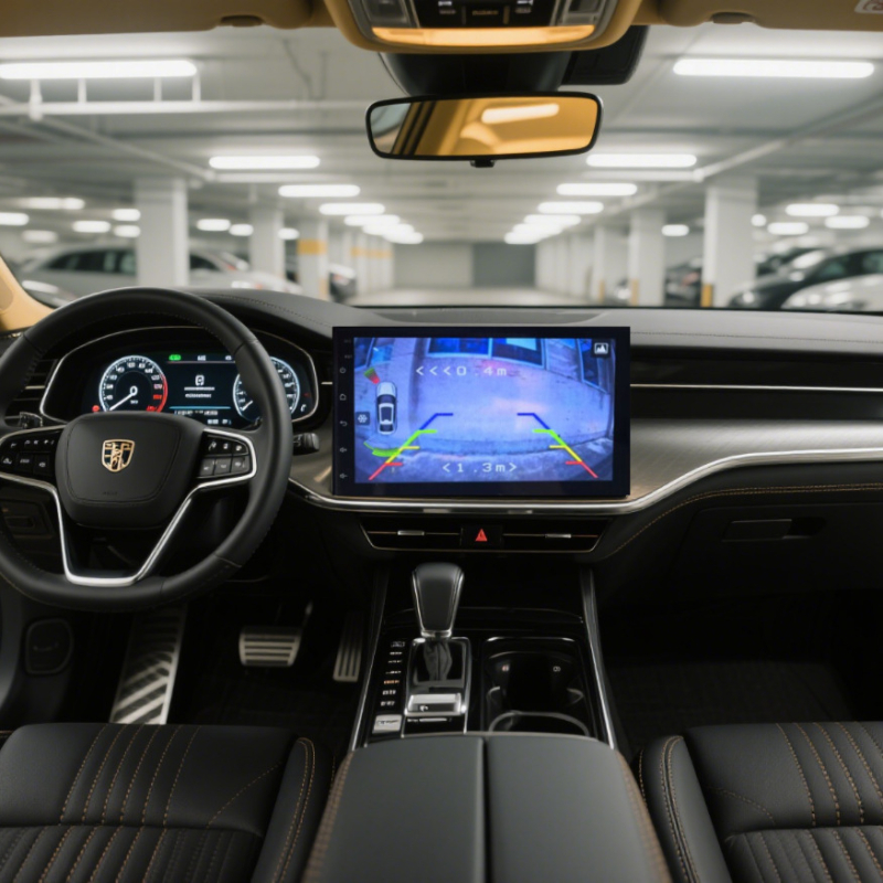 Vizualus atbulinis radaras Android automobilio ekranui, VD3, 4 jutikliai, 12V, 0,3-2,0 m diapazonas