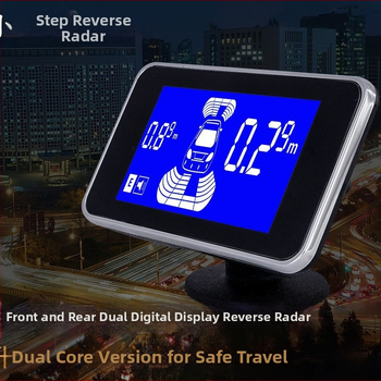 Radar de parcare cu sunet pentru mașină, model CQ-A05-6, afișaj LCD, sonde 6/8, rază de detecție 0–2,5 m