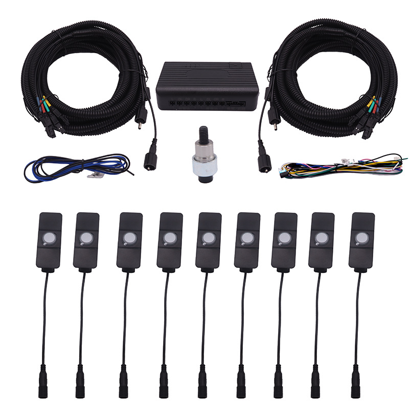 Vizualni radar za pomoć pri parkiranju automobila, 8 senzora, 12V napajanje, buzzer alarm