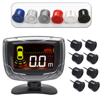 LED radar za parkiranje, 8 senzora, 12V, domet 2 m, model PZ312-8