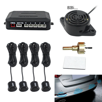 Radar vizual de recul pentru autoturisme – Sistem ultrasonic cu 4 sonde, afișaj LCD, model PZ600, 12V, rază detecție 0–2 m