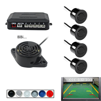 Radar vizual de recul pentru autoturisme – Sistem ultrasonic cu 4 sonde, afișaj LCD, model PZ600, 12V, rază detecție 0–2 m