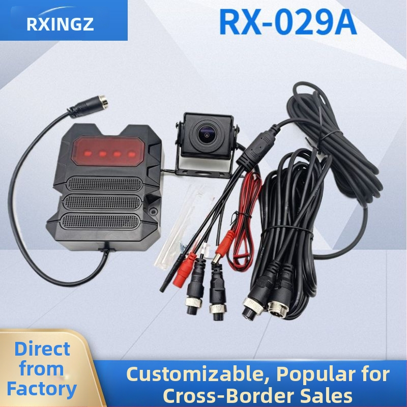 RX-029A LED предупредителна светлина със радар за слепи зони и гласово предупреждение за строителни машини — 36V