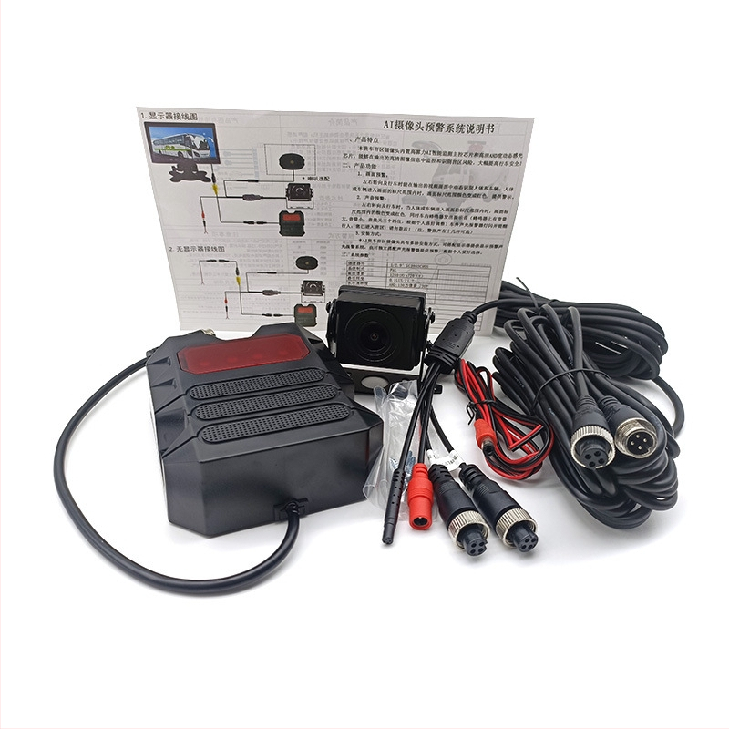 RX-029A LED brīdinājuma gaisma ar aklās zonas radarām un balses atpakaļgaitas signālu būvniecības transportlīdzekļiem — 36V