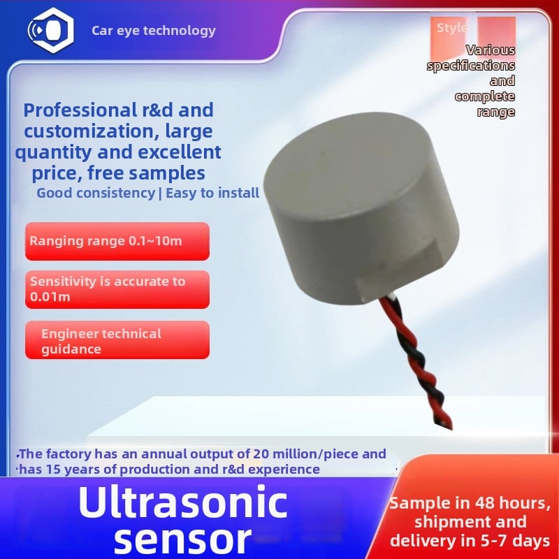 Ultrahangos szenzor – zárt, vízálló hátsó radar integrált adó-vevővel, nagy érzékenység (Car Eye Technology)