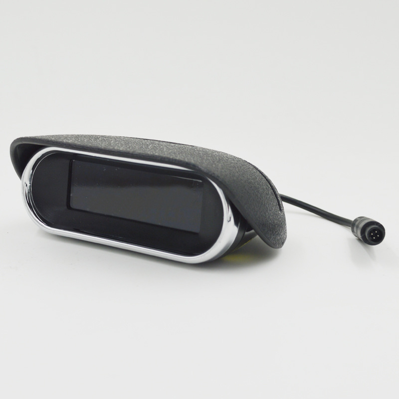 Radar de parcare cu 6 senzori, avertizare vocală și afișaj LCD, 12V, interval de detecție 2,3–0,3 m, alarmă cu patru tonuri, sistem de asistență la parcare