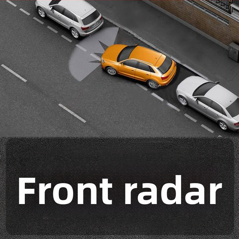 Priekšējais reversā radars ar balss signālu, 4 sensori, 12V, detekcijas diapazons 0,3–0,8 m, bez displeja