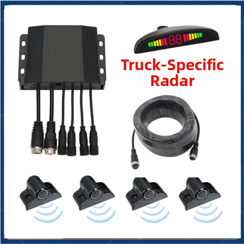 LED radar za vožnju unatrag za kamion (24V, model PZ316, domet detekcije 3 m, glasovno upozorenje, ABS kućište)
