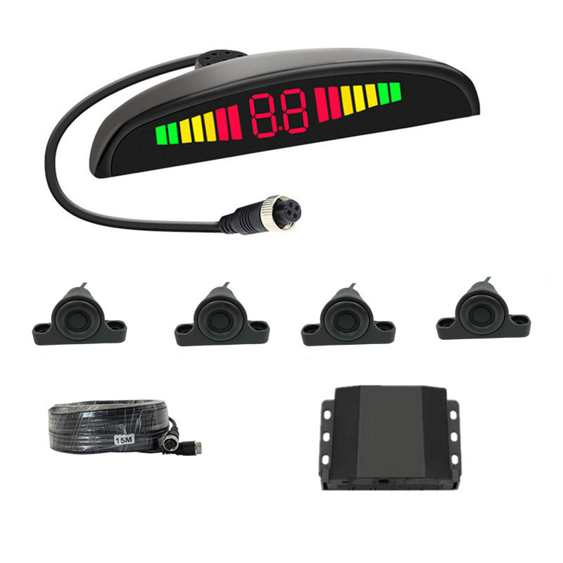 LED radar za vožnju unatrag za kamion (24V, model PZ316, domet detekcije 3 m, glasovno upozorenje, ABS kućište)