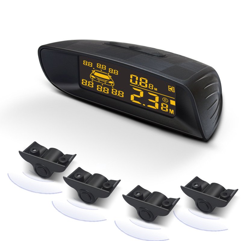 NY1010 Atpakaļskata radars ar 4 sensoriem kravas automašīnai, LCD displejs, 24V barošana, uztveres diapazons 0,3–2,3 m