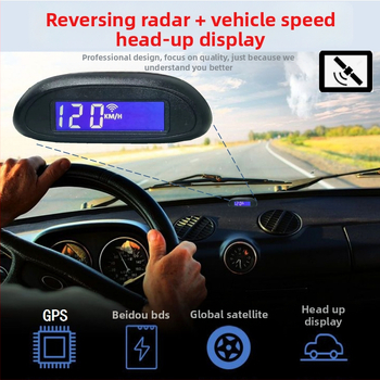 GPS Beidou reverzni radar, HUD prikaz brzine i LCD senzor za parkiranje
