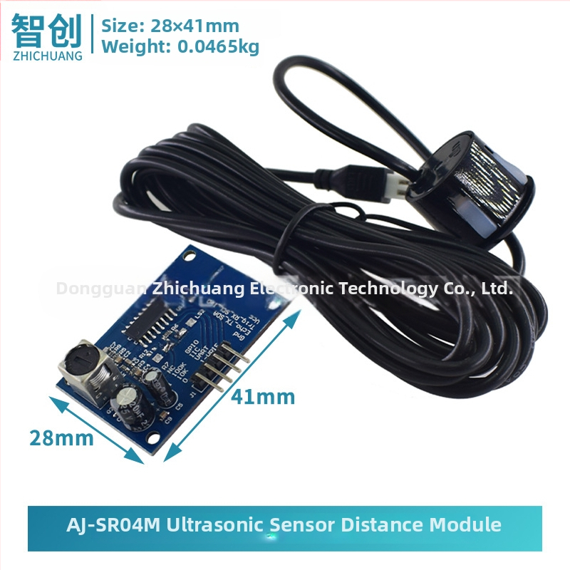 AJ-SR04M integrēts ultraskaņas sensora modulis ar transceiveri, ūdensdrošs atpakaļgaitas radaram K02
