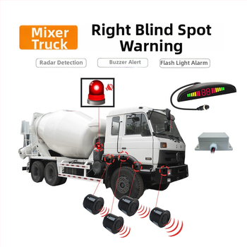 Dešiniojo šono vizualus atbulinis radaras, modelis PZ316-B, 4 zondai, aptikimo diapazonas 2,5 m, maitinimas 24V