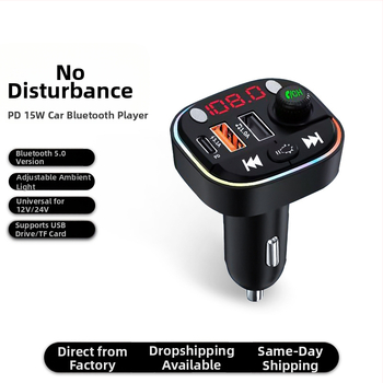 T13 auto nabíjačka s Bluetooth prehrávaním a Hands-free, PD rýchle nabíjanie, 12-24V, USB/TF/FM