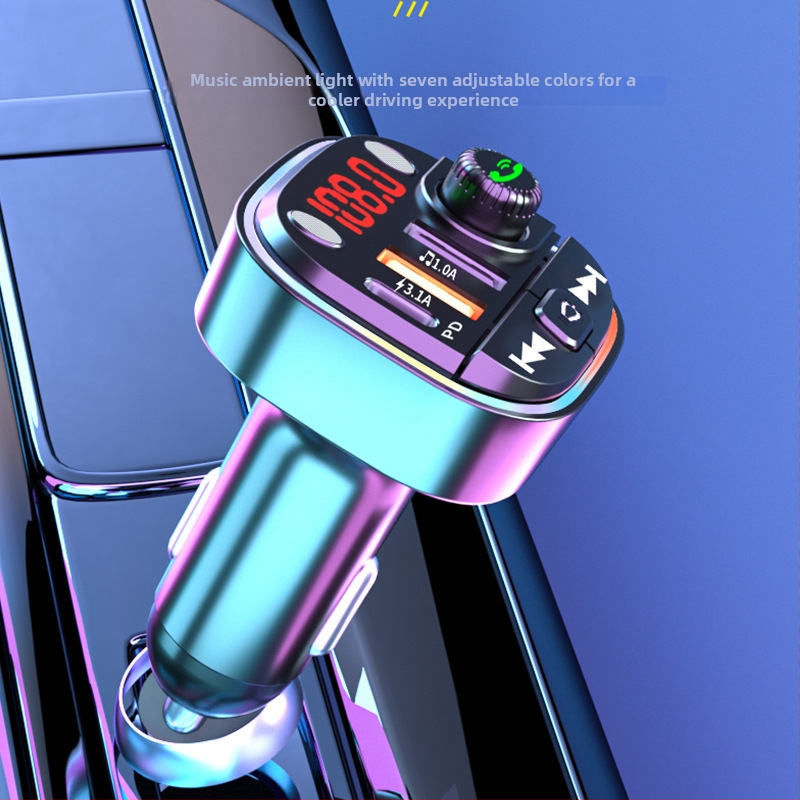 T13 auto nabíjačka s Bluetooth prehrávaním a Hands-free, PD rýchle nabíjanie, 12-24V, USB/TF/FM